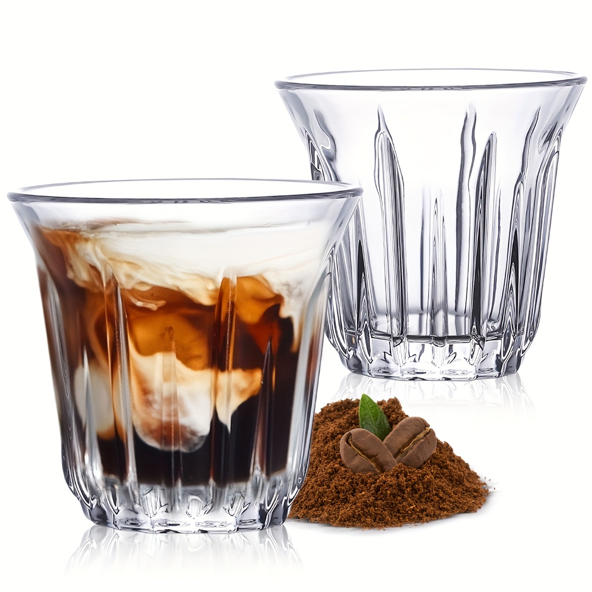 Espresso Shot Glass - Lot de 2 tasses à expresso,