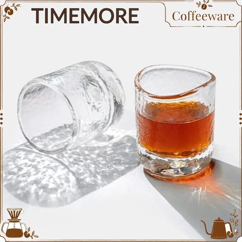 Espresso Shot Glass - Carafe à café en verre martelé