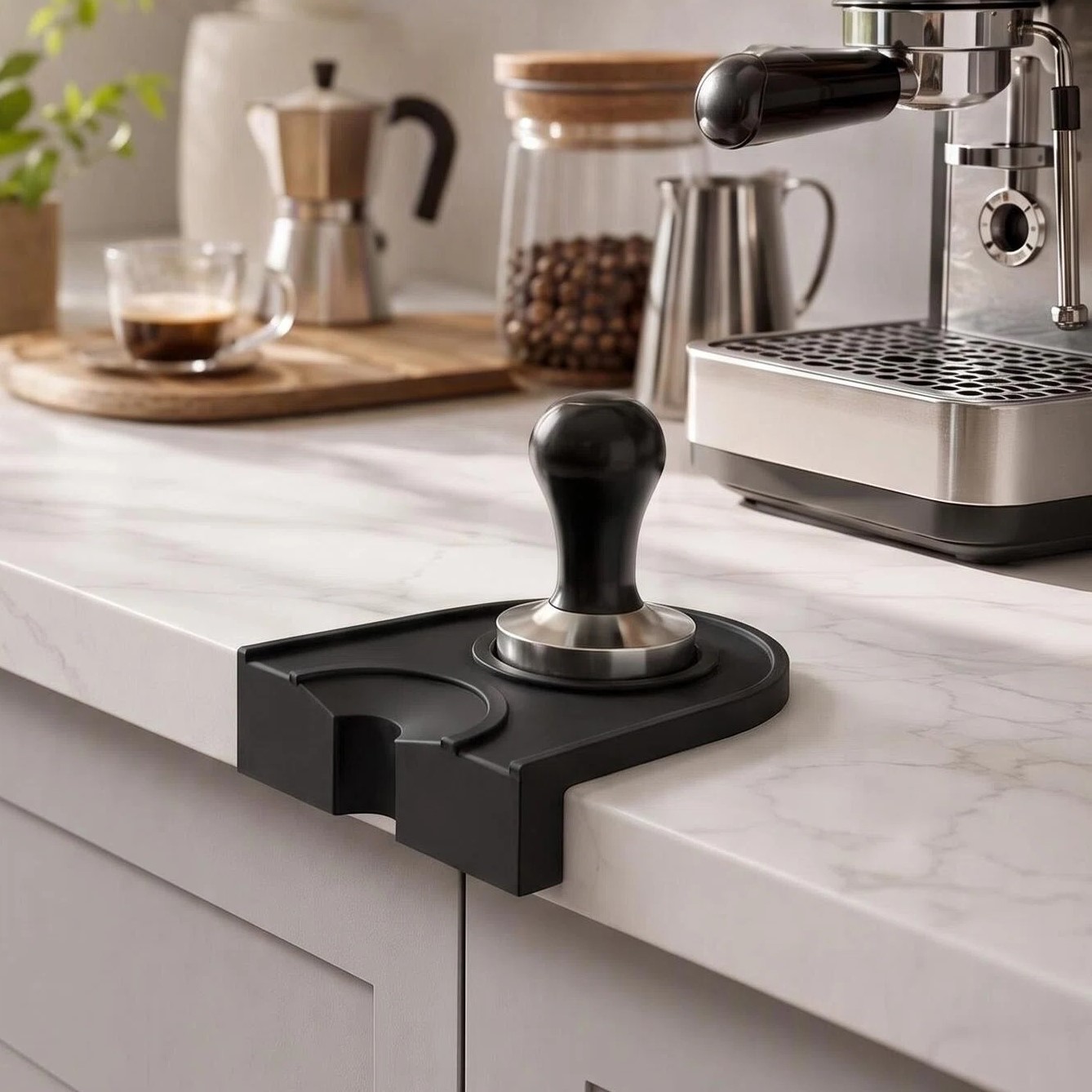 Espresso Tamper Set - Tapis de Tamper à Café en