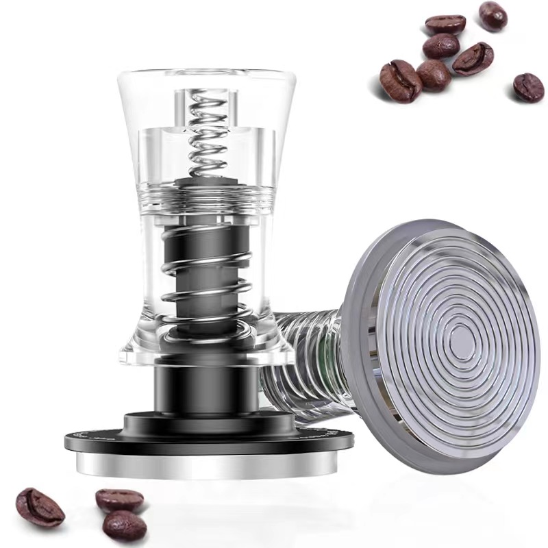 Espresso Tamper Set - Tamper acrylique à double ressort pour
