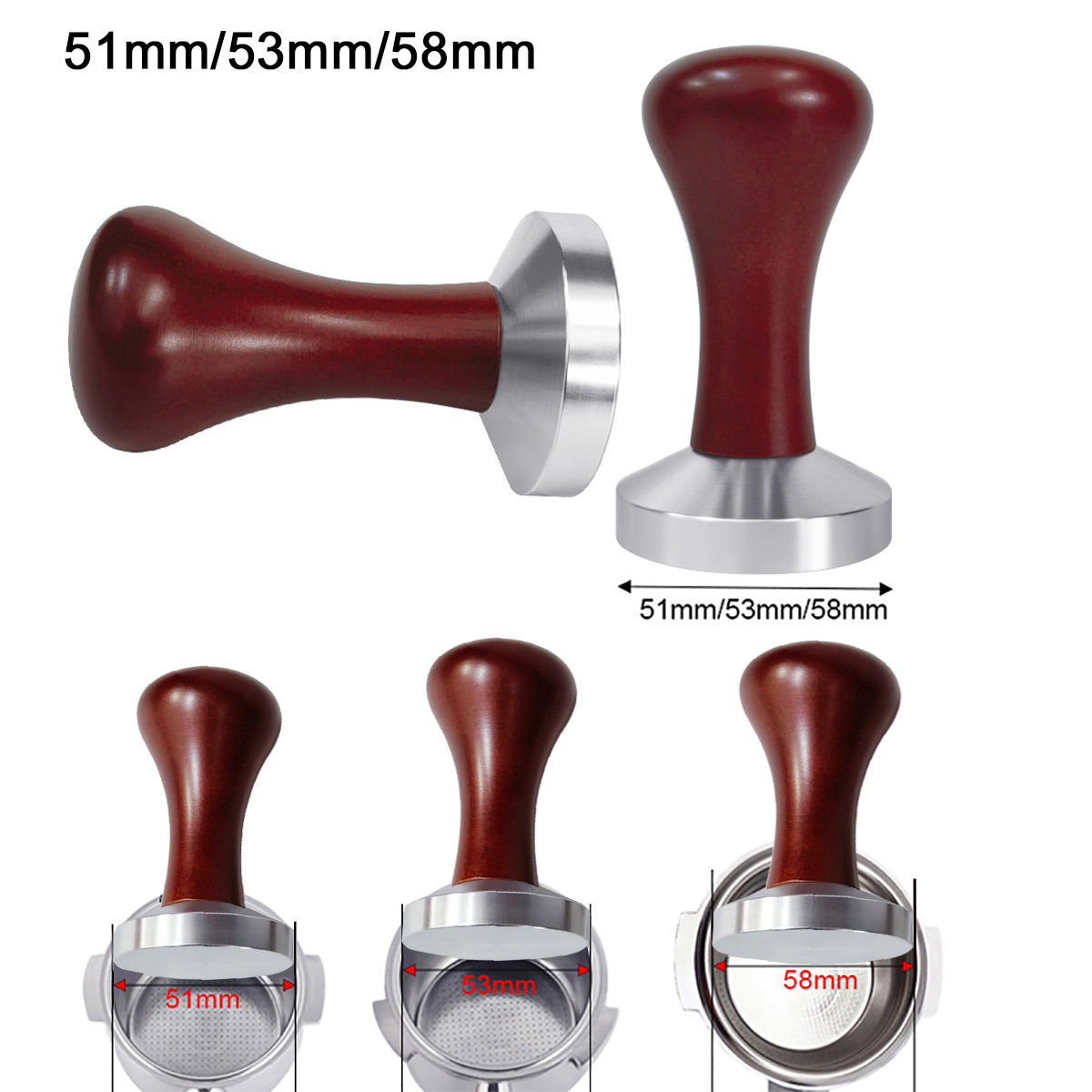 Espresso Tamper Set - 51mm 53mm 58mm Espresso Tamper Café
